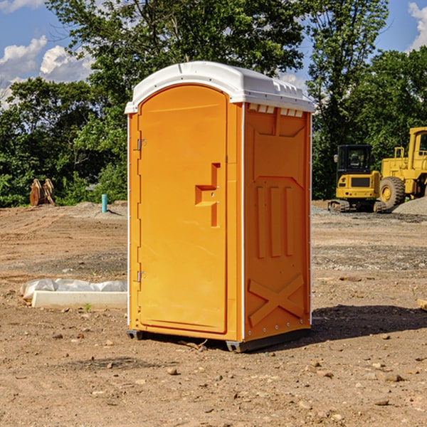 can i customize the exterior of the portable restrooms with my event logo or branding in Farmer City IL